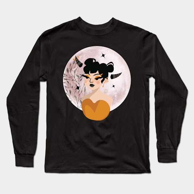 Witchy Babe Long Sleeve T-Shirt by CindersRose